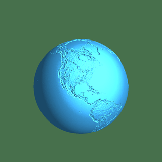 Terre planète lampe 3d print model - Mito3D