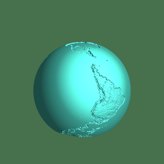 earth Planet Lamp 3d print model - Mito3D