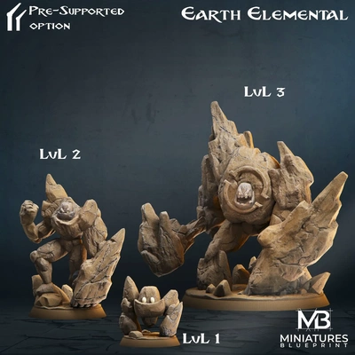 terra elementali pacco 3d modelli scarica creality nube 3d print model - Mito3D