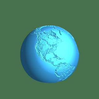 Erde Logo Planet Lampe 3d print model - Mito3D