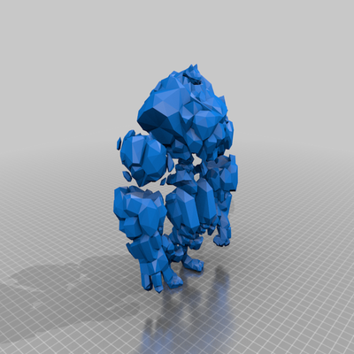 earthen elemental - dnd monster 3d models download creality cloud 3d print model - Mito3D