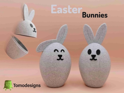 easter bunnies Mammal 3d print model - Mito3D