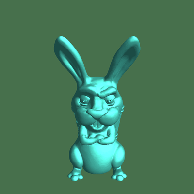 easter bunny 3d models download creality cloud mammal 3d print model - Mito3D