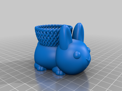 easter bunny basket Others 3d print model - Mito3D