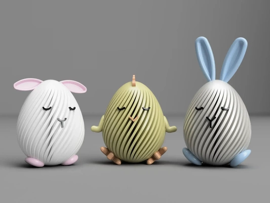 easter bunny sheep chicken 3d models download creality cloud 3d print model - Mito3D