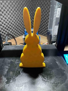 Pasqua coniglietto silhouette 3d print model - Mito3D