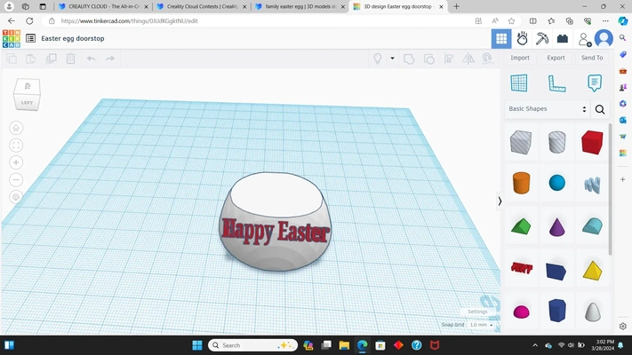 páscoa ovo doorstop happy 3d modelos baixar crialidade nuvem 3d print model - Mito3D