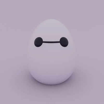 easter special - baymax egg 3d models download creality cloud 3d print model - Mito3D