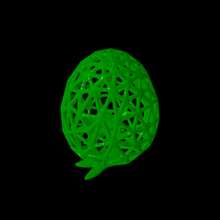 Osterei Natur Pflanzen 3d print model - Mito3D