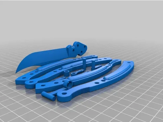 facile stampa cs go farfalla coltello 3d modelli scarica creality nube 3d print model - Mito3D