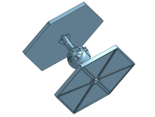easy to print tie fighter 3d models download creality cloud spacecrafts 3d print model - Mito3D