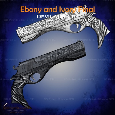 ebony ivory final cosplay devil - stl file 3d models download creality cloud toys & games 3d print model - Mito3D