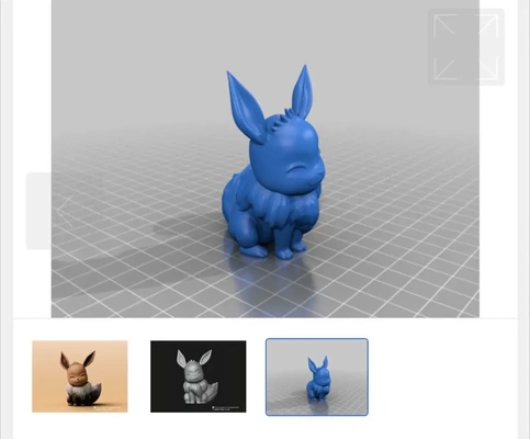 eevee 3d modelos baixar crialidade nuvem 3d print model - Mito3D