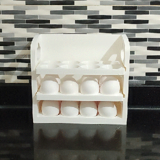 egg holder storage rack refrigerator organizer box Foods 3d print model - Mito3D