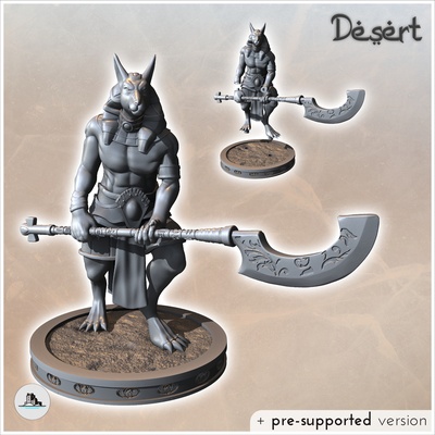 egyptian anubis statue large two-handed weapon 1 - mi 3d models download creality cloud architectural 3d print model - Mito3D