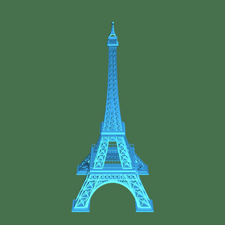 eifel Turm historisch Gebäude 3d print model - Mito3D