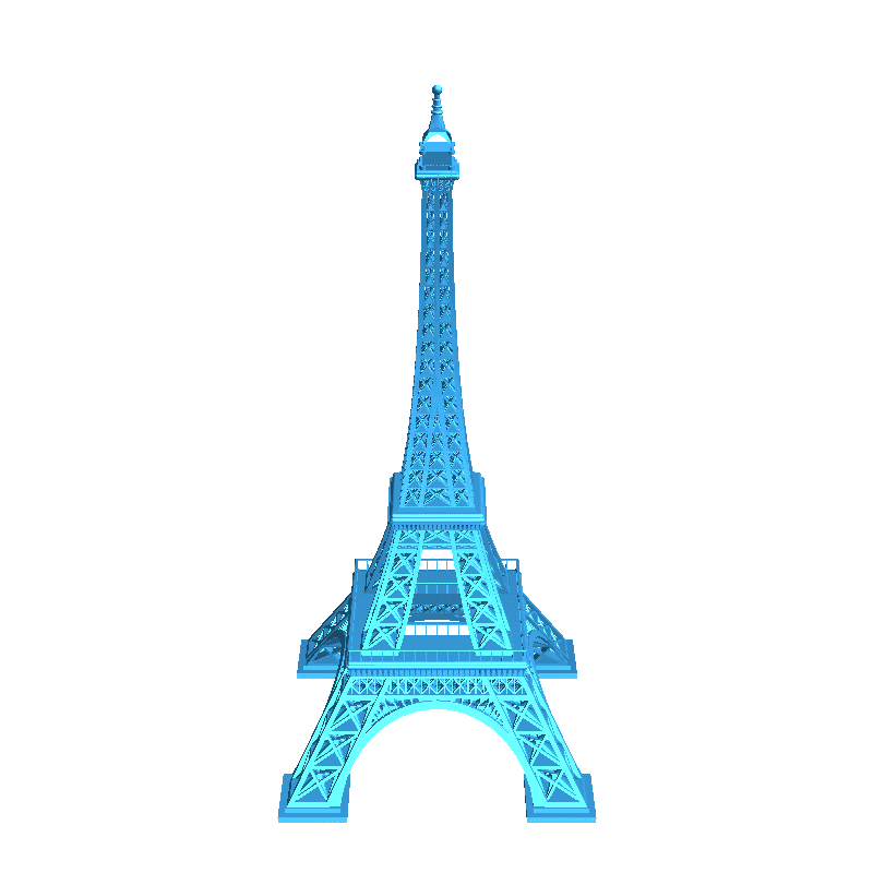 eifeltower 3d models download creality cloud Public Facilities 3D print model - Mito3D