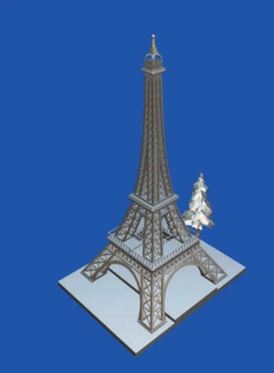 eiffel tower 3d models download creality cloud historical buildings 3d print model - Mito3D