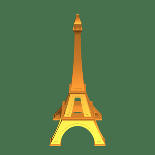 Eiffel Turm Mini historisch Gebäude 3d print model - Mito3D