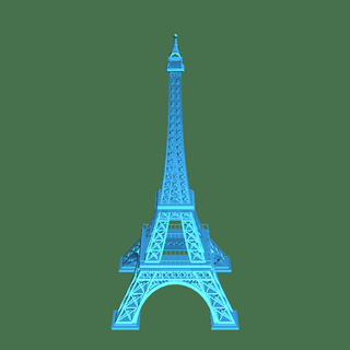 eiffel tower newcandle thingiverse Historical Buildings 3d print model - Mito3D