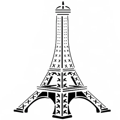 eiffel tower stencil 3d models download creality cloud 3d print model - Mito3D