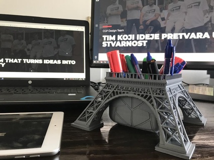 eiffel tower vase pen stand pax Others 3d print model - Mito3D