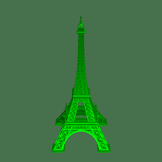 Eiffelturm historisch Gebäude 3d print model - Mito3D