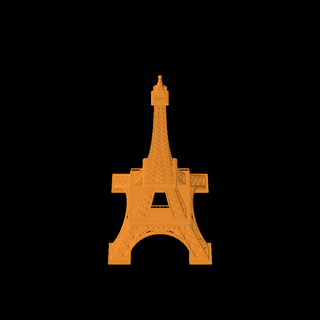 tour Eiffel historique bâtiments 3d print model - Mito3D