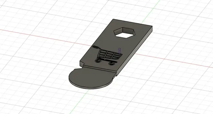 einkaufswagen yonga sembol mit yuvarlama 3d modeller indir creality bulut 3d print model - Mito3D