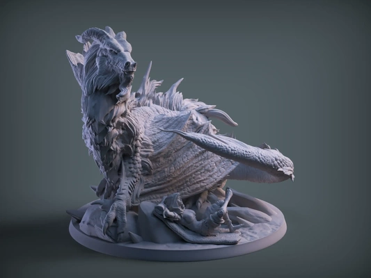 ältere drachen fahrer 3d modelle download realität wolke 3d print model - Mito3D