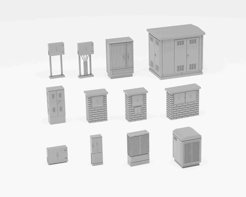 eléctrico unión cajas h0 escala 3d modelos descargar crealidad nube 3d print model - Mito3D