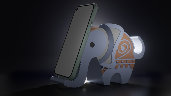 elephant phone supporter Accueil maison décor 3d print model - Mito3D
