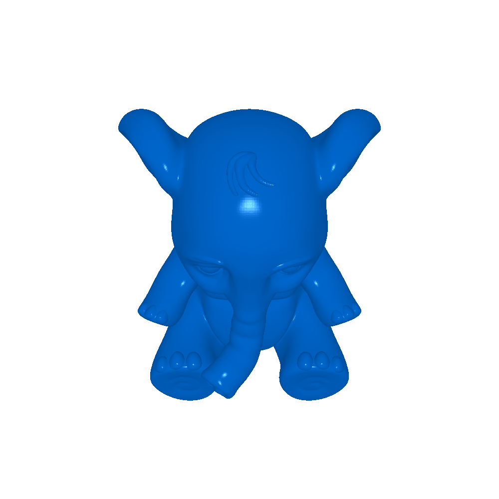 l'éléphant animaux 3D print model - Mito3D