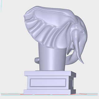 elefante testa animali 3d print model - Mito3D