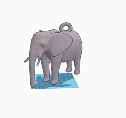 elefante portachiavi 3d modelli scarica creality nube 3d print model - Mito3D