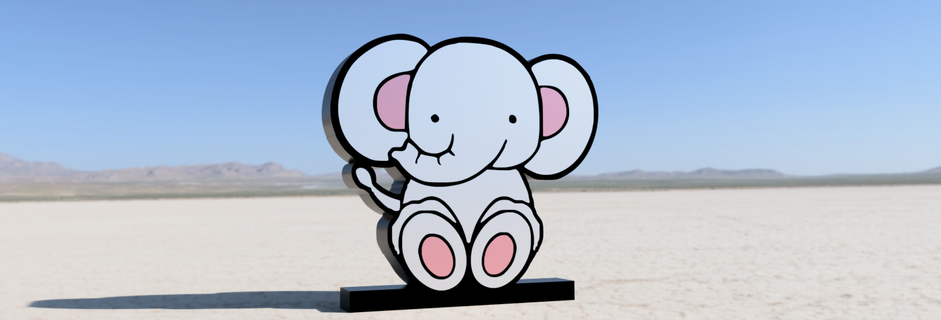 elefante luce illuminazione 3d print model - Mito3D