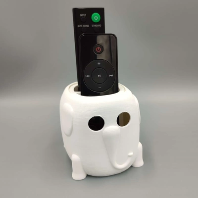 elephant remote holder 3d models download creality cloud home decor 3d print model - Mito3D