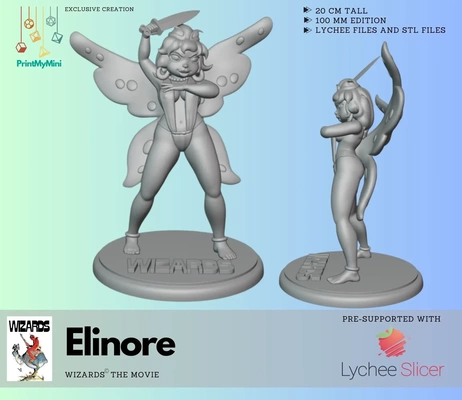 elinore magos 3d modelos descargar crealidad nube 3d print model - Mito3D