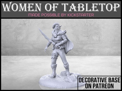 elven rogue - tabletop miniature Characters 3d print model - Mito3D