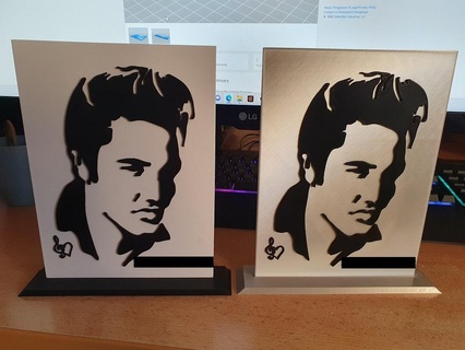 elvis presley silhouette stand - remixed Men 3d print model - Mito3D