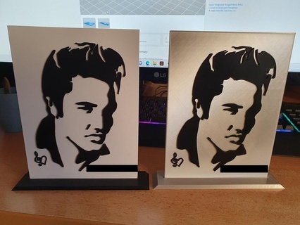 elvis Presley silhueta ficar pé remixado homens 3d print model - Mito3D