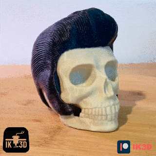 elvis presley skull - color print multiparts Men 3d print model - Mito3D