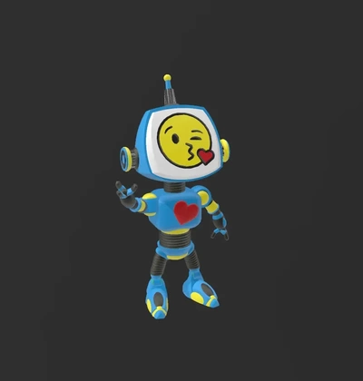 emoji bot 3d modelle download realität wolke 3d print model - Mito3D