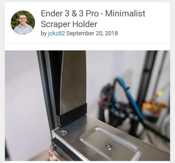 ender 3 & pro - minimalist scraper holder Printer Parts Accessories 3d print model - Mito3D