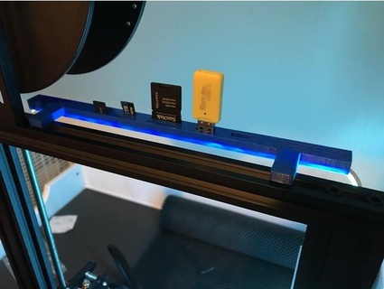 ender 3 LED bande titulaire soutien sd carte outils 3d print model - Mito3D