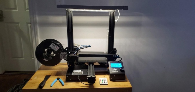 ender 3 pro led hood Industrial Equipment 3d print model - Mito3D