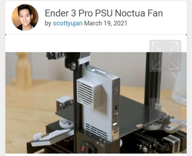 ender 3 pro psu noctua fan Printer Parts & Accessories 3d print model - Mito3D