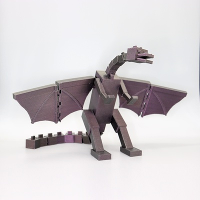 ender dragon pleinement articulé 3d modèles télécharger créalité nuage jouets jeux 3d print model - Mito3D