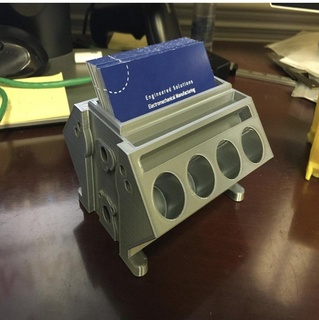 engine block card holder Gadgets & Electronics 3d print model - Mito3D