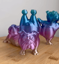 Englisch Bulldogge Yoga Pose einstellen 3 Säugetier 3d print model - Mito3D
